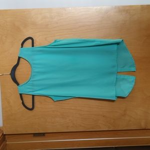 Hi-lo bedazzle accented tank